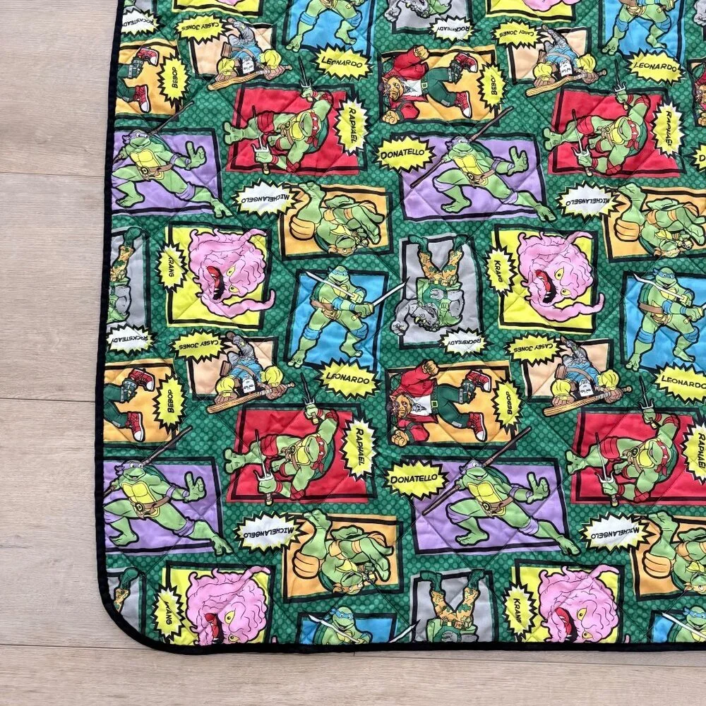 Teenage Mutant Ninja Turtles TMNT 2014 Double Sided Quilt Lap Blanket 42